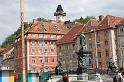 Hauptplatz mit Uhrturm im Hintergrund. title=