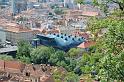 Blick vom Uhrturm auf die Stadt. Die blaue Blase ist das Museum. title=