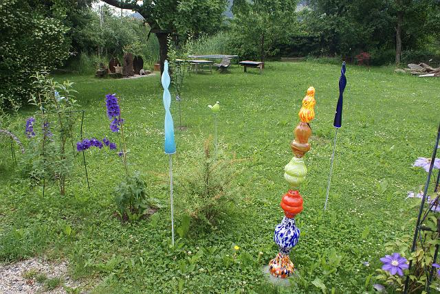 auch für den Garten gab es Glasskulpturen